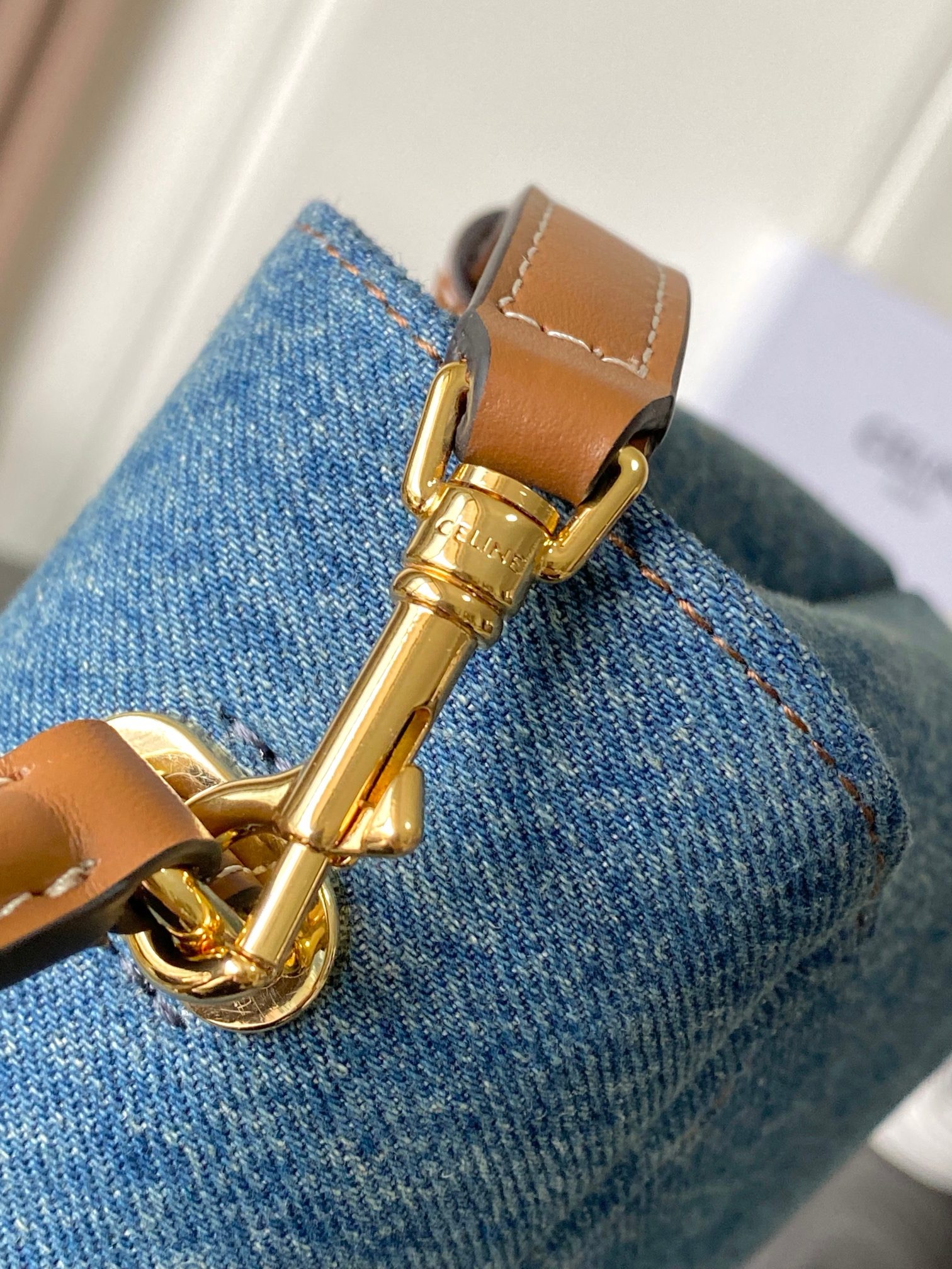 Celine TEEN NINO BAG IN Denim 118113 blue