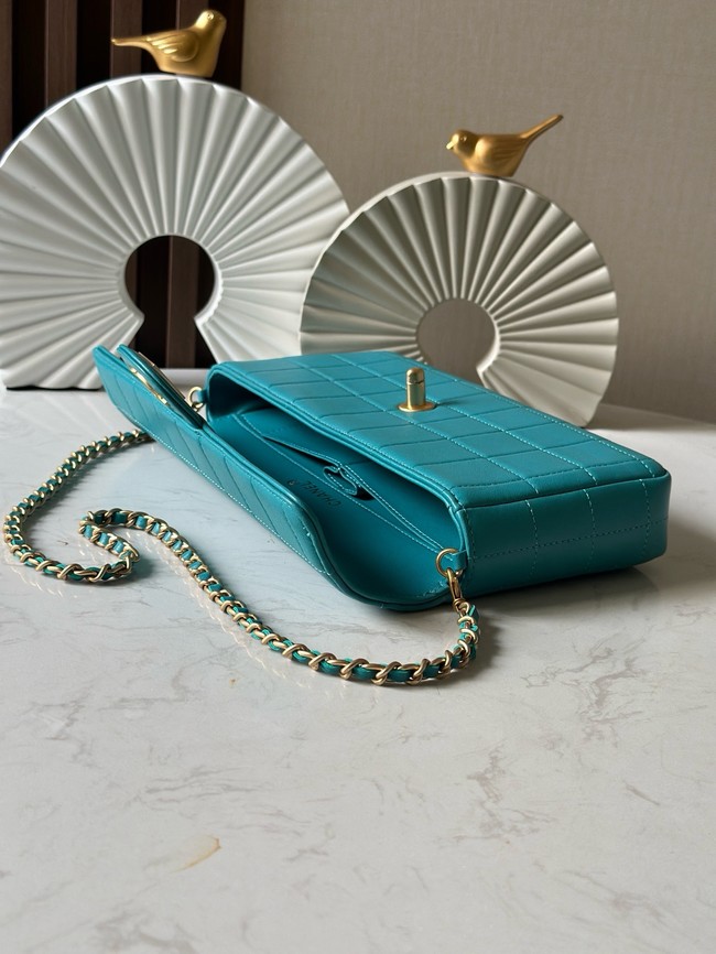 Chanel FLAP BAG AS3314 blue