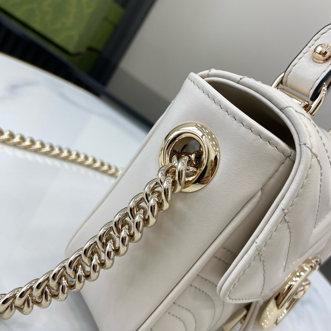 GUCCI GG MARMONT MINI TOP HANDLE BAG 811238 Beige