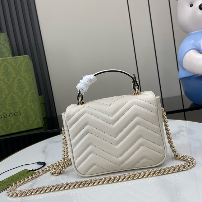 GUCCI GG MARMONT MINI TOP HANDLE BAG 811238 Beige