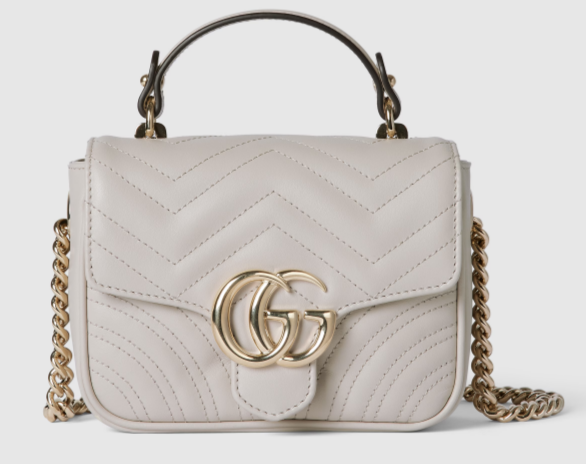 GUCCI GG MARMONT MINI TOP HANDLE BAG 811238 Beige