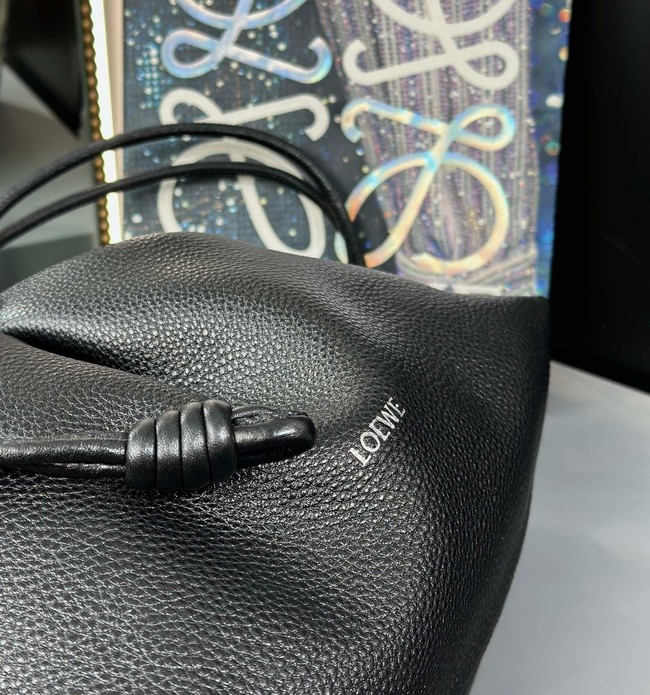 Loewe Napa Lamb Leather Flamenco Purse Grained Calfskin 80696 black
