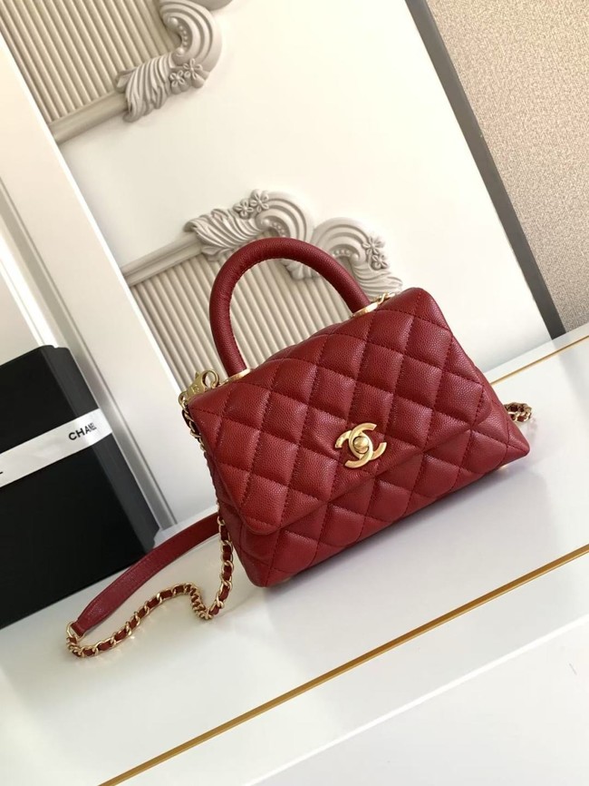 Chanel MINI FLAP BAG WITH TOP HANDLE AS2215-12