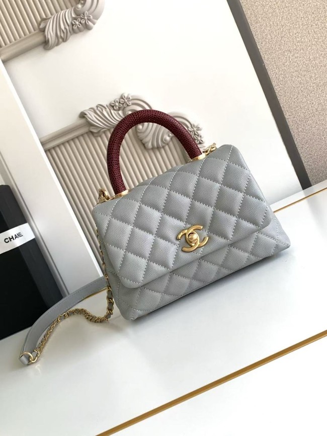 Chanel MINI FLAP BAG WITH TOP HANDLE AS2215-9