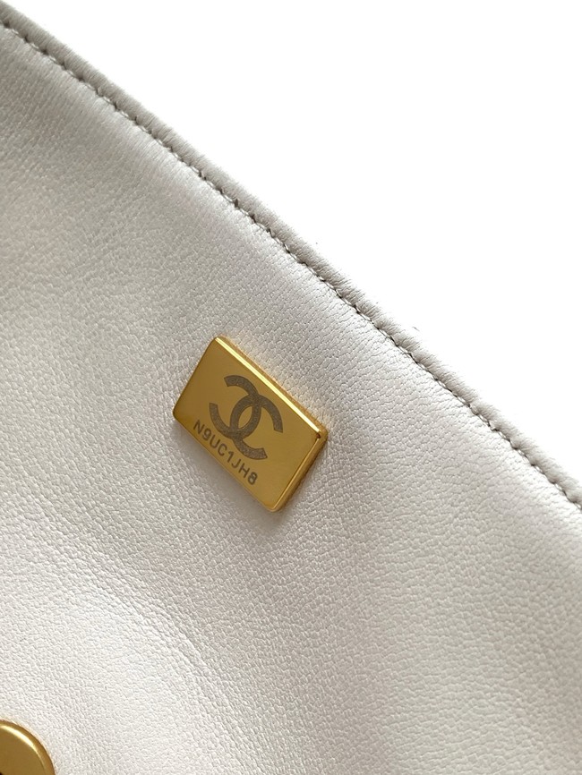 Chanel SMALL FLAP BAG WITH TOP HANDLE AS5355 white