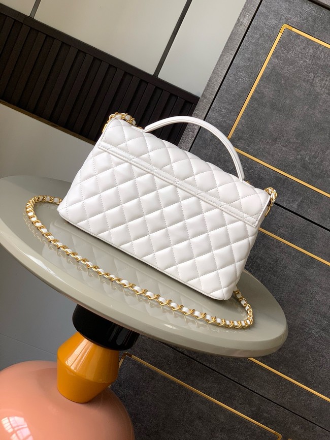 Chanel SMALL FLAP BAG WITH TOP HANDLE AS5355 white