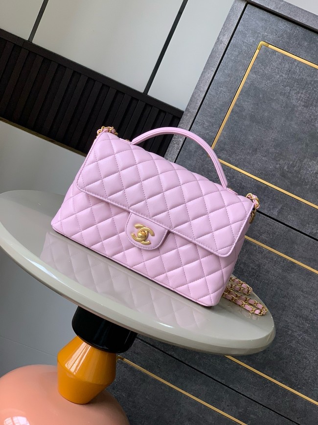 Chanel SMALL FLAP BAG WITH TOP HANDLE AS5356 pink