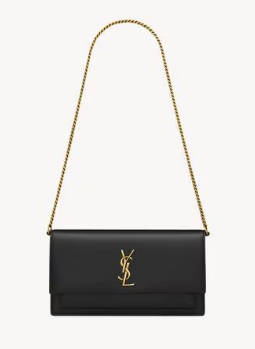 SAINT LAUREN SUNSET CLUTCH IN BOX SAINT LAURENT 810997 NOIR