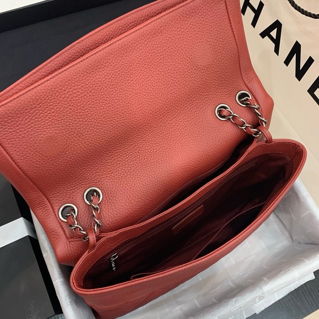 Chanel Grained Calfskin Shoulder Bag AS8095 red