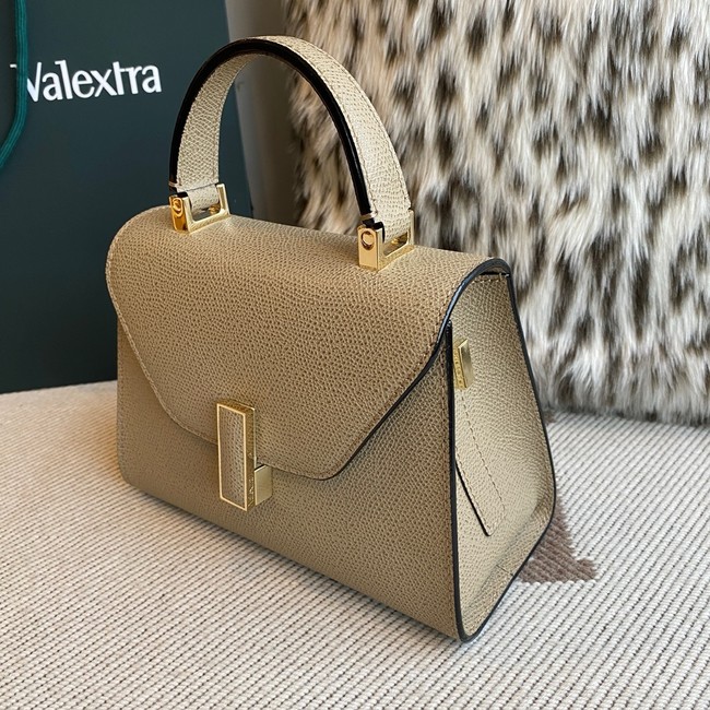 Valextra Iside Top Handle Mini Bag 00359 Apricot