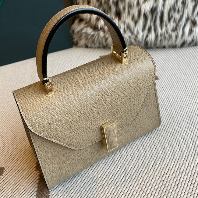 Valextra Iside Top Handle Mini Bag 00359 Apricot