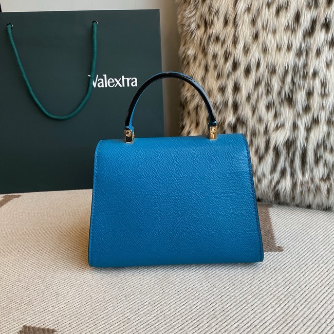 Valextra Iside Top Handle Mini Bag 00359 Electric blue