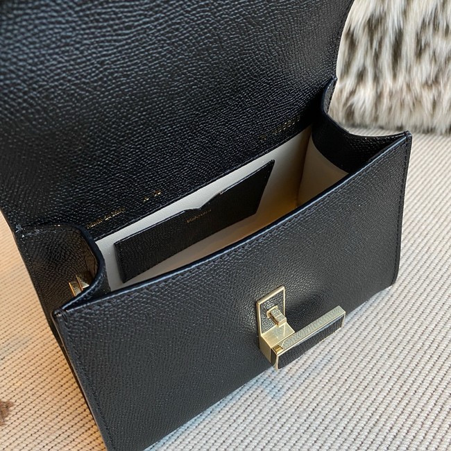 Valextra Iside Top Handle Mini Bag 00359 black