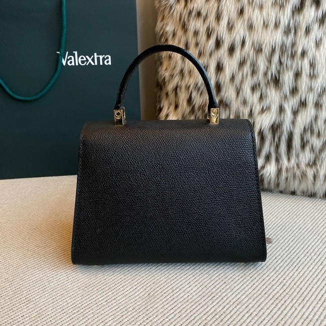 Valextra Iside Top Handle Mini Bag 00359 black