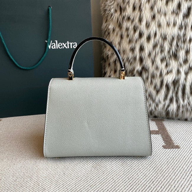 Valextra Iside Top Handle Mini Bag 00359 light gray