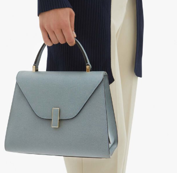 Valextra Iside Top Handle Medium Bag 56028 SMOKEY BLUE