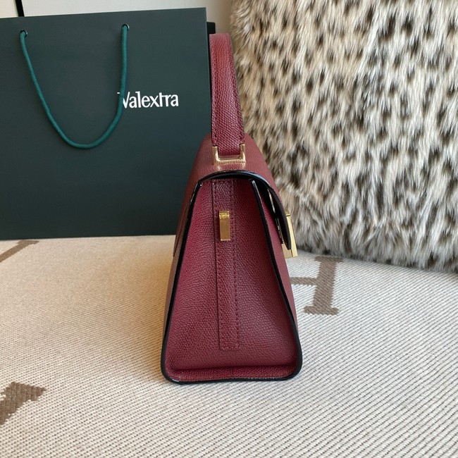 Valextra Iside Top Handle Medium Bag 56028 burgundy