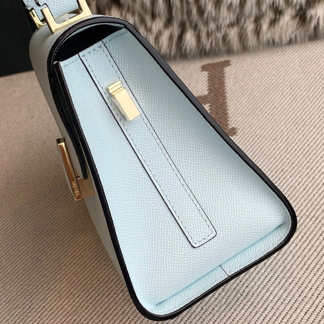 Valextra Iside Top Handle Mini Bag 00360 CERULEAN BLUE