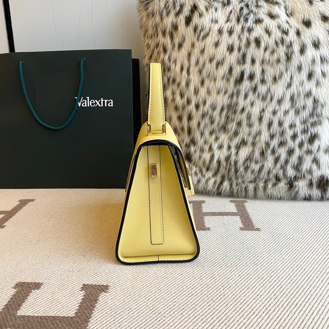 Valextra Iside Top Handle Mini Bag 00360 YELLOW