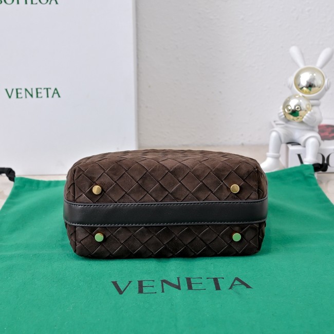 Bottega Veneta Mini Wallace Suede 754443 dark brown
