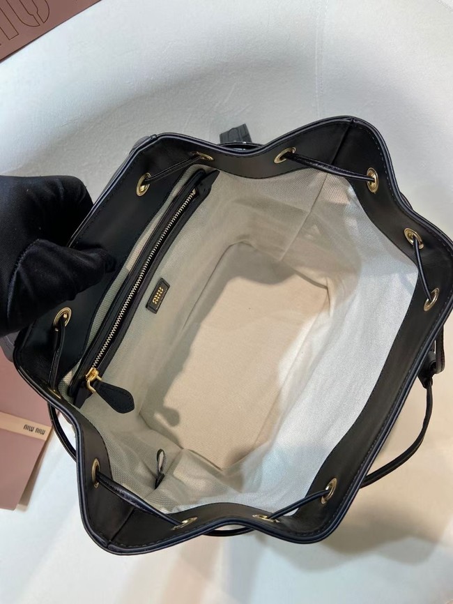 MIUMIU Cowhide backpack 5BZ042 black