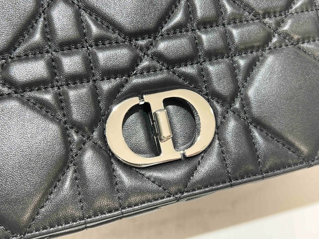 Dior Medium Soft Dior Caro Bag Macrocannage Lambskin M9253UHPA black&Black hardware