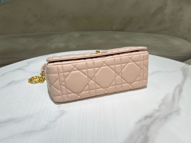 Dior Medium Soft Dior Caro Bag Macrocannage Lambskin M9253UHPA pink