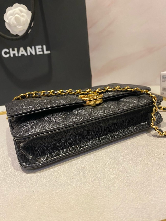 Chanel PHONE HOLDER WITH CHAIN AP3019 BLACK