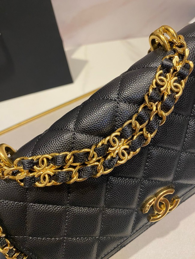 Chanel PHONE HOLDER WITH CHAIN AP3019 BLACK