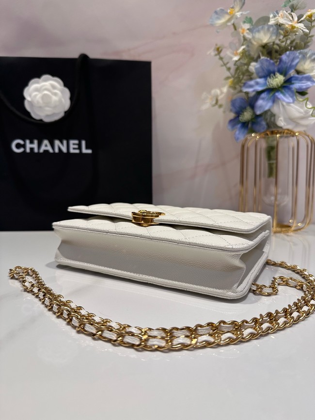 Chanel PHONE HOLDER WITH CHAIN AP3019 WHITE