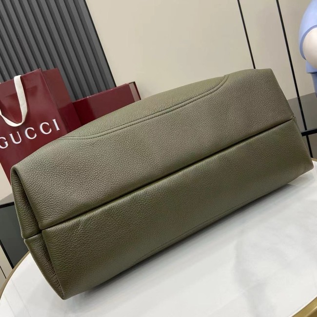 GUCCI SOFTBIT MAXI SHOULDER BAG 837466 Dark green