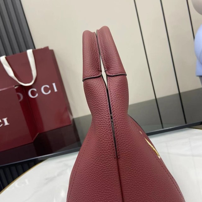 GUCCI SOFTBIT MEDIUM TOP HANDLE BAG 837467 Rosso Ancora red