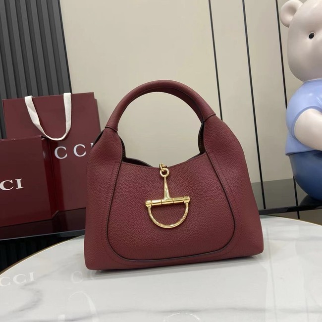 GUCCI SOFTBIT MEDIUM TOP HANDLE BAG 837467 Rosso Ancora red