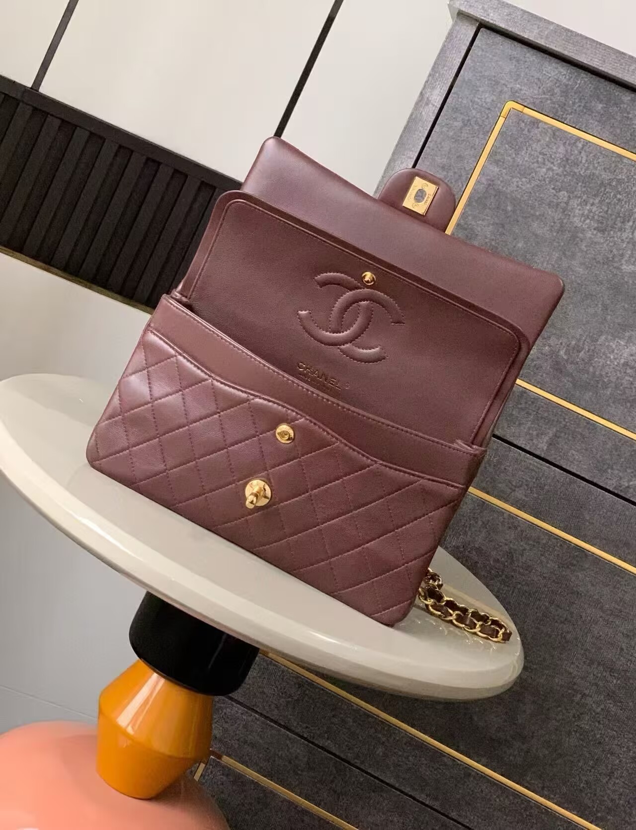 Chanel CLASSIC Original Leather11.12 HANDBAG 1112 Brown