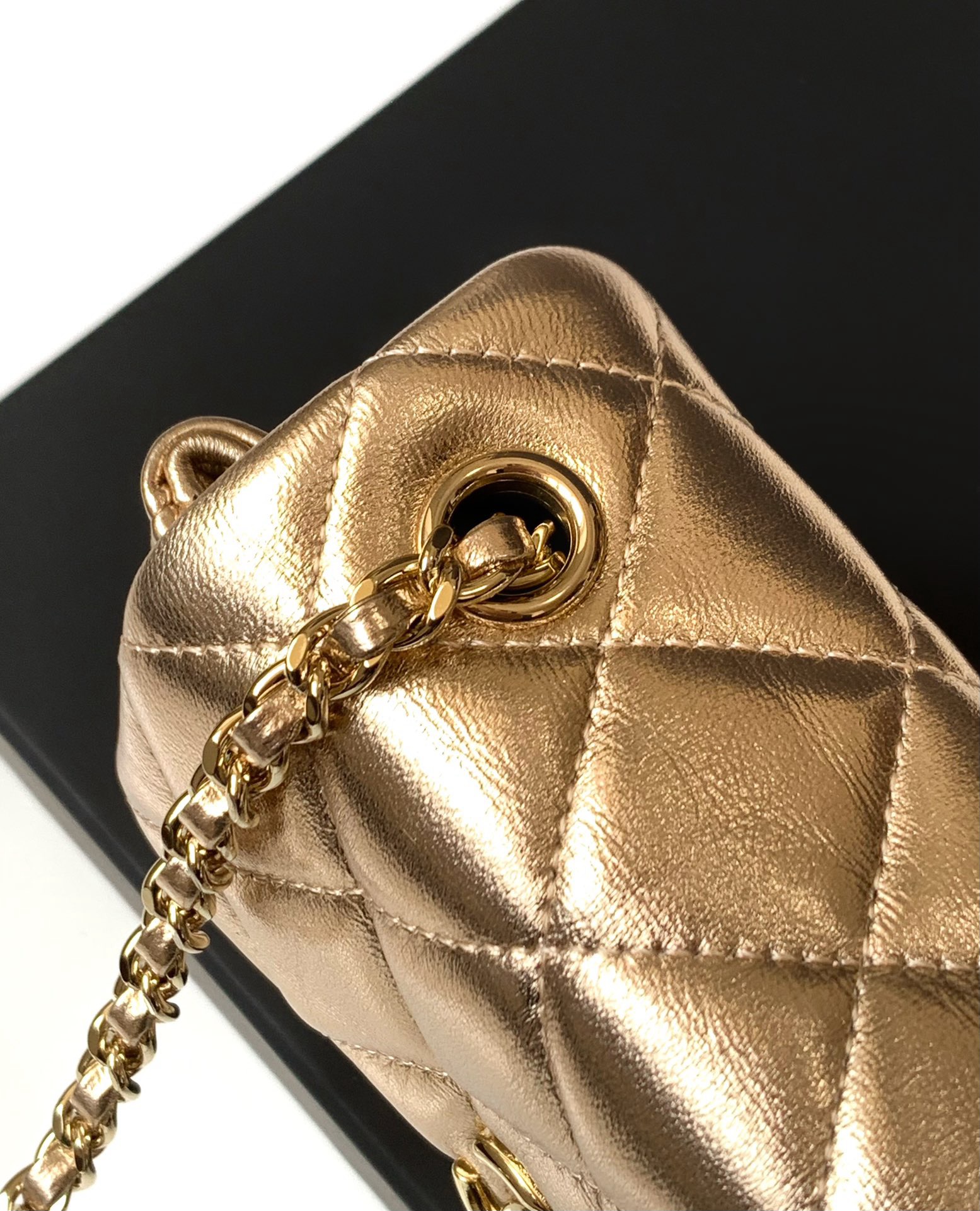 Chanel CLASSIC Original Lambskin 11.12 HANDBAG AS6563 gold