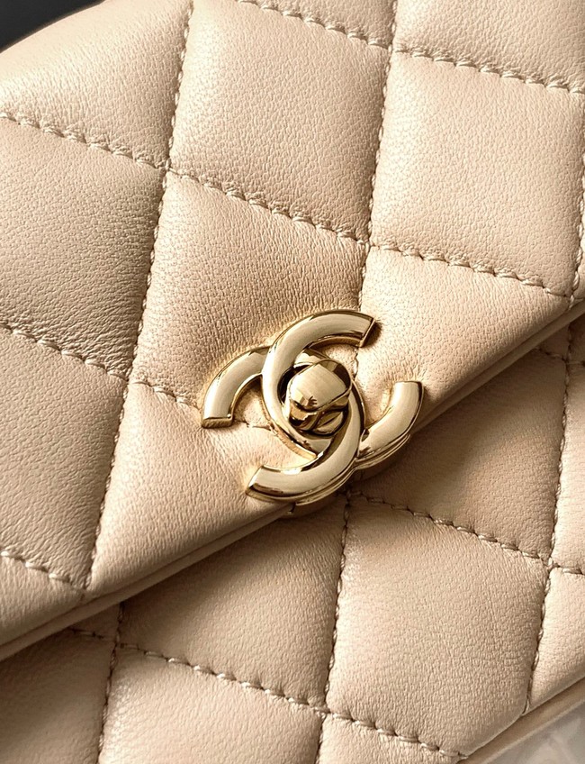 Chanel CLASSIC Original Lambskin 11.12 HANDBAG AS6564 light apricot