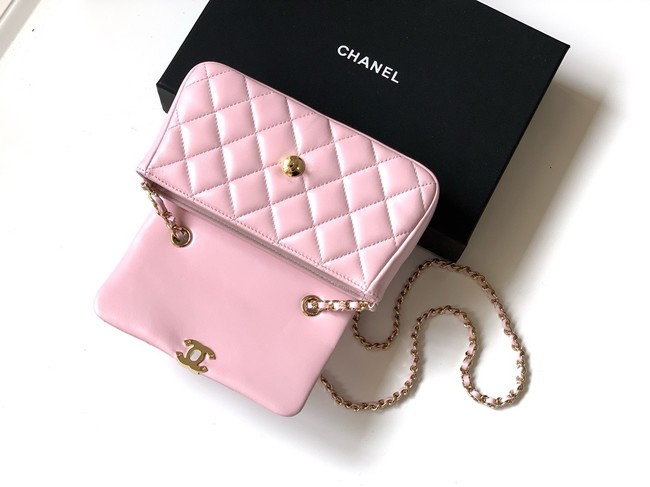 Chanel CLASSIC Original Lambskin 11.12 HANDBAG AS6564 pink