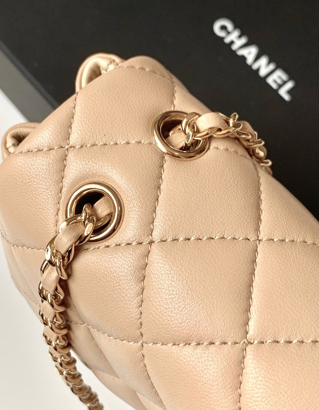 Chanel CLASSIC Original Lambskin 11.12 HANDBAG AS6565 light apricot