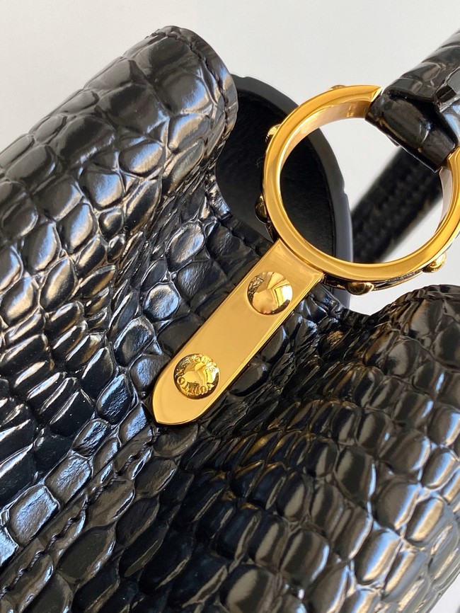 Louis Vuitton Capucines Crocodile pattern BB M86154 BLACK