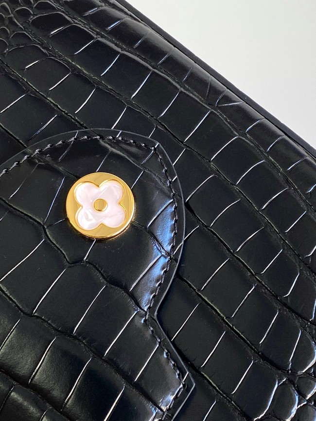 Louis Vuitton Capucines Mini Crocodile pattern M86153 black
