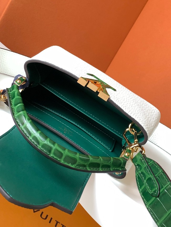Louis Vuitton Capucines Mini M96498 white&dark green