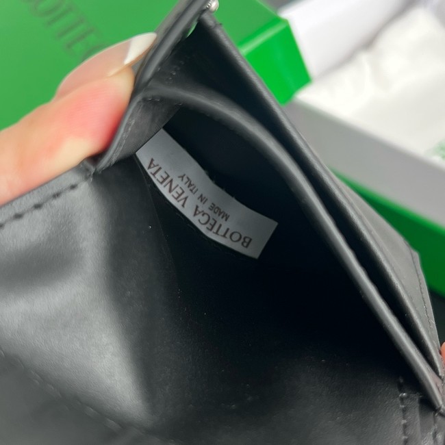 Bottega Veneta Intrecciato Bi-Fold Wallet With Coin Purse 749412 black