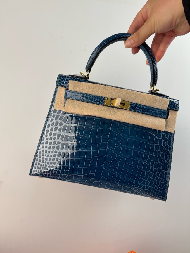 Hermes Kelly Shoulder Bags Nile crocodile leather KL3598-16