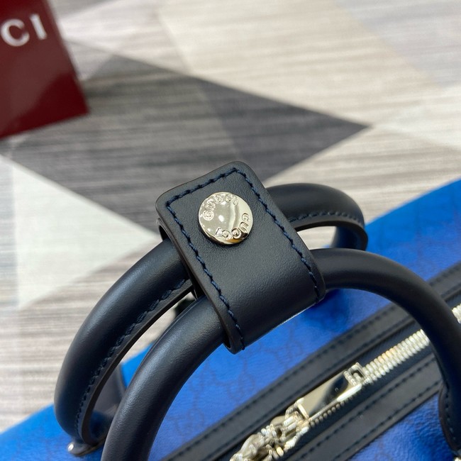 Gucci Original Leather GG Supreme Travel Bag 835688 blue