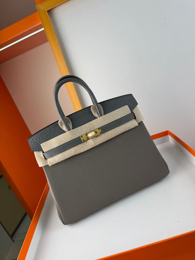 Hermes Birkin Bag Leather Nile crocodile&togo HBK2530-7