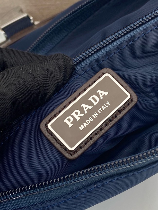 Prada Re-Nylon and suede belt bag 2VH176 blue