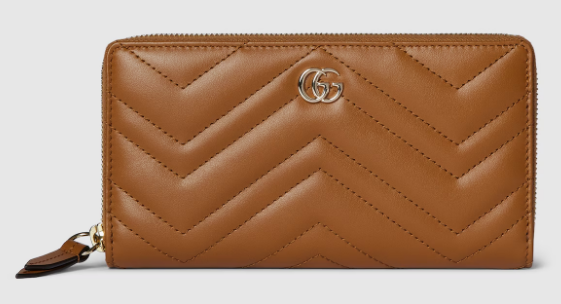 Gucci GG Marmont zip around wallet 837758 brown