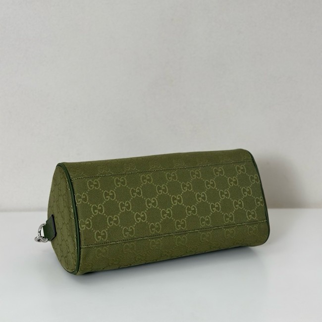 Gucci GG canvas small cylinder bag 834455 green