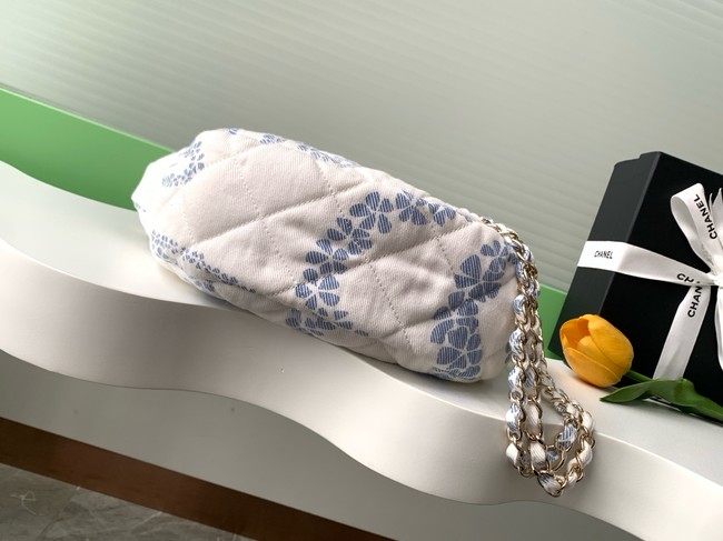 Chanel Large Hobo Bag AS5431 gray & Blue