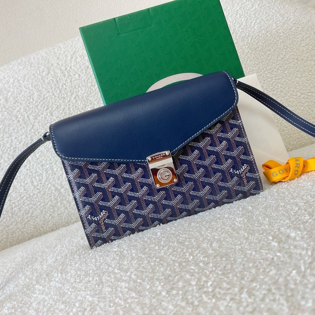 Goyard Calfskin Leather Shoulder Bag 55698 blue